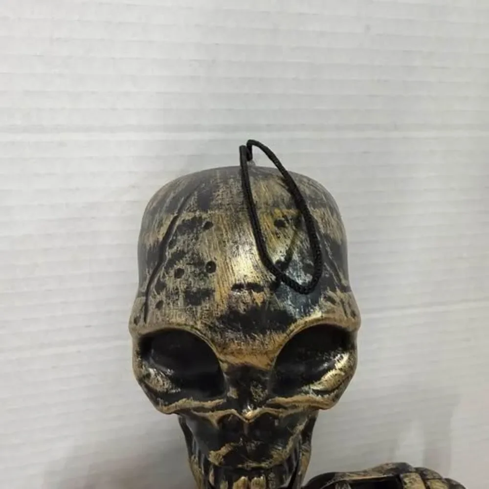 33” Posable Skeleton Decoration Halloween Fall gold and black